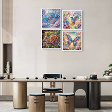 Load image into Gallery viewer, 4pcs Diamond Painting - Partial Special Shaped - Flowers And Birds (30*30CM)