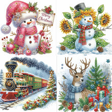Load image into Gallery viewer, 4pcs Diamond Painting - Partial Special Shaped - Christmas (30*30CM)