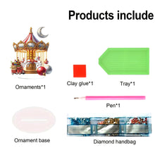 Load image into Gallery viewer, 2D Flat Print Xmas Carousel DIY Table Top Diamond Painting Ornament Kits