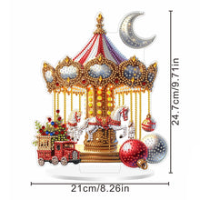 Load image into Gallery viewer, 2D Flat Print Xmas Carousel DIY Table Top Diamond Painting Ornament Kits