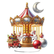 Load image into Gallery viewer, 2D Flat Print Xmas Carousel DIY Table Top Diamond Painting Ornament Kits