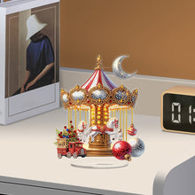Load image into Gallery viewer, 2D Flat Print Xmas Carousel DIY Table Top Diamond Painting Ornament Kits