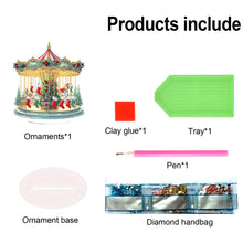 Load image into Gallery viewer, 2D Flat Print Xmas Carousel DIY Table Top Diamond Painting Ornament Kits