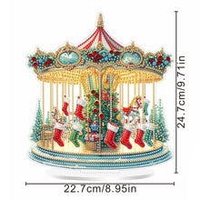 Load image into Gallery viewer, 2D Flat Print Xmas Carousel DIY Table Top Diamond Painting Ornament Kits