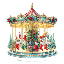 Load image into Gallery viewer, 2D Flat Print Xmas Carousel DIY Table Top Diamond Painting Ornament Kits