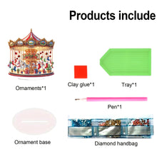 Load image into Gallery viewer, 2D Flat Print Xmas Carousel DIY Table Top Diamond Painting Ornament Kits