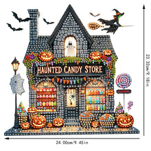 Load image into Gallery viewer, 2D Flat Print Halloween Hut DIY Table Top Diamond Painting Ornament Kits