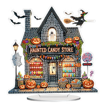 Load image into Gallery viewer, 2D Flat Print Halloween Hut DIY Table Top Diamond Painting Ornament Kits