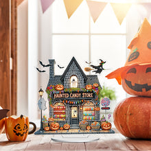 Load image into Gallery viewer, 2D Flat Print Halloween Hut DIY Table Top Diamond Painting Ornament Kits