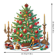 Load image into Gallery viewer, Acrylic 2D Flat Print Xmas Tree DIY Table Top Diamond Painting Ornament Kits