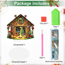 Load image into Gallery viewer, 2D Flat Print Xmas Farm Hut DIY Table Top Diamond Painting Ornament Kits