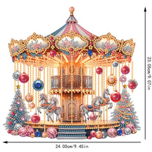 Load image into Gallery viewer, 2D Flat Print Xmas Carousel DIY Table Top Diamond Painting Ornament Kits