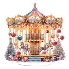 Load image into Gallery viewer, 2D Flat Print Xmas Carousel DIY Table Top Diamond Painting Ornament Kits
