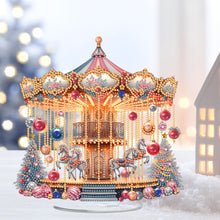 Load image into Gallery viewer, 2D Flat Print Xmas Carousel DIY Table Top Diamond Painting Ornament Kits