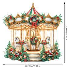 Load image into Gallery viewer, 2D Flat Print Xmas Carousel DIY Table Top Diamond Painting Ornament Kits