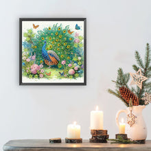 Load image into Gallery viewer, Diamond Painting - Partial Special Shaped - Peacock (30*30CM)