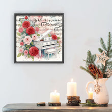 Load image into Gallery viewer, Diamond Painting - Partial Special Shaped - Piano And Rose (30*30CM)