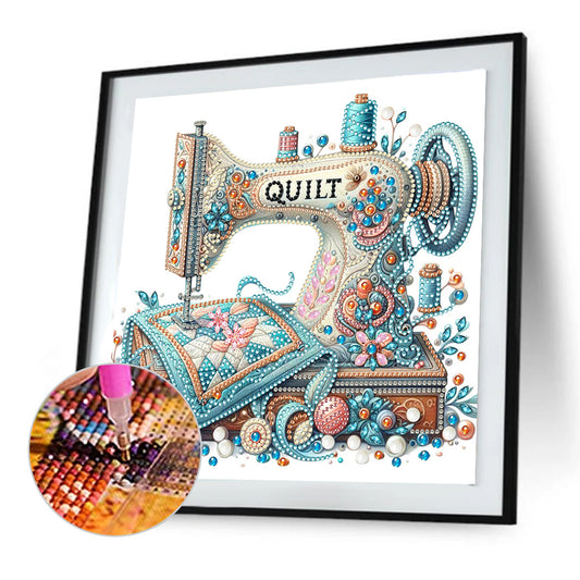 Diamond Painting - Partial Special Shaped - Sewing Machine (30*30CM)