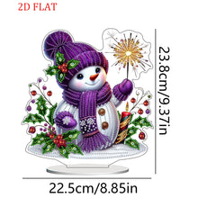 Load image into Gallery viewer, 2D Flat Snowman DIY Diamond Painting Tabletop Ornament Kit for Home Decoration