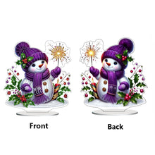 Load image into Gallery viewer, 2D Flat Snowman DIY Diamond Painting Tabletop Ornament Kit for Home Decoration