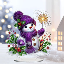 Load image into Gallery viewer, 2D Flat Snowman DIY Diamond Painting Tabletop Ornament Kit for Home Decoration
