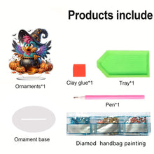 Load image into Gallery viewer, 2D Flat Pumpkin Bird DIY Diamond Painting Tabletop Ornament Kit for Home Decor