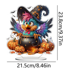 Load image into Gallery viewer, 2D Flat Pumpkin Bird DIY Diamond Painting Tabletop Ornament Kit for Home Decor