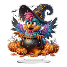 Load image into Gallery viewer, 2D Flat Pumpkin Bird DIY Diamond Painting Tabletop Ornament Kit for Home Decor