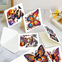Load image into Gallery viewer, 6PCS DIY Diamond Art Greeting Cards Halloween Designs for Festival Gift (IHK061)
