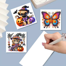 Load image into Gallery viewer, 6PCS DIY Diamond Art Greeting Cards Halloween Designs for Festival Gift (IHK061)