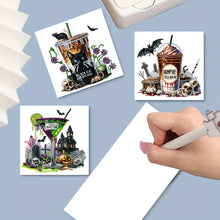 Load image into Gallery viewer, 6PCS DIY Diamond Art Greeting Cards Halloween Designs for Festival Gift (IHK067)