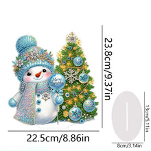Load image into Gallery viewer, 2D Flat Snowman Print DIY Desktop Diamond Art Kits for Home Office Desktop Decor