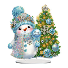 Load image into Gallery viewer, 2D Flat Snowman Print DIY Desktop Diamond Art Kits for Home Office Desktop Decor
