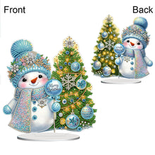 Load image into Gallery viewer, 2D Flat Snowman Print DIY Desktop Diamond Art Kits for Home Office Desktop Decor