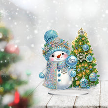 Load image into Gallery viewer, 2D Flat Snowman Print DIY Desktop Diamond Art Kits for Home Office Desktop Decor