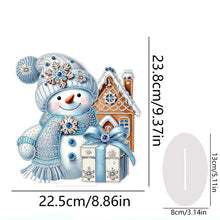 Load image into Gallery viewer, 2D Flat Snowman Print DIY Desktop Diamond Art Kits for Home Office Desktop Decor
