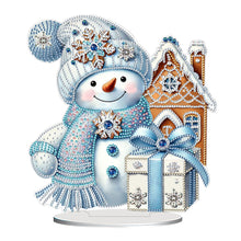 Load image into Gallery viewer, 2D Flat Snowman Print DIY Desktop Diamond Art Kits for Home Office Desktop Decor