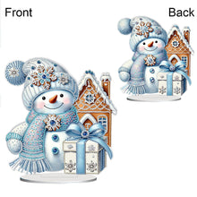 Load image into Gallery viewer, 2D Flat Snowman Print DIY Desktop Diamond Art Kits for Home Office Desktop Decor
