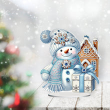 Load image into Gallery viewer, 2D Flat Snowman Print DIY Desktop Diamond Art Kits for Home Office Desktop Decor