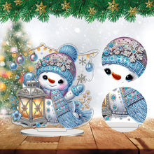 Load image into Gallery viewer, 2D Flat Snowman Print DIY Desktop Diamond Art Kits for Home Office Desktop Decor