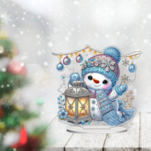 Load image into Gallery viewer, 2D Flat Snowman Print DIY Desktop Diamond Art Kits for Home Office Desktop Decor