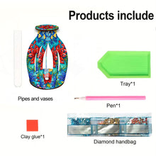 Load image into Gallery viewer, Flower Pattern Diamond Painting Flower Vase Desktop Diamond Art Kits for Home
