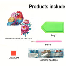 Load image into Gallery viewer, Flower Parrot 2D Flat Diamond Painting Door Corner Sign DIY Door Frame Decor