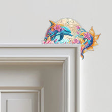 Load image into Gallery viewer, Dolphin 2D Flat Diamond Painting Door Corner Sign DIY Door Frame Decoration