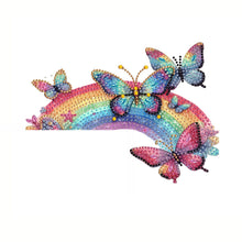 Load image into Gallery viewer, Rainbow Butterfly 2D Flat Diamond Painting Door Corner Sign DIY Door Frame Decor