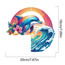 Load image into Gallery viewer, Wave Dolphin 2D Flat Diamond Painting Door Corner Sign DIY Door Frame Decor