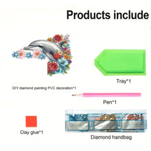 Load image into Gallery viewer, Dolphin 2D Flat Diamond Painting Door Corner Sign DIY Door Frame Decoration