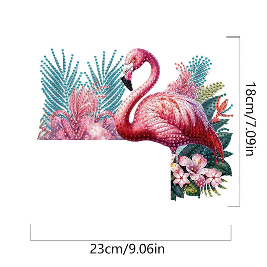 Flamingo 2D Flat Diamond Painting Door Corner Sign DIY Door Frame Decoration