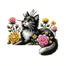 Load image into Gallery viewer, Black Cat 2D Flat Diamond Painting Door Corner Sign DIY Door Frame Decoration