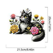 Load image into Gallery viewer, Black Cat 2D Flat Diamond Painting Door Corner Sign DIY Door Frame Decoration